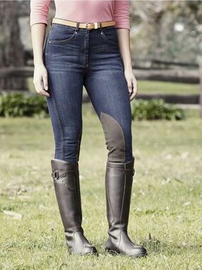 Dublin Shona Knee Patch  Dark Blue Denim Breech